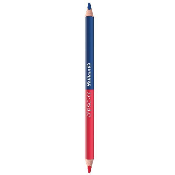 PELIKAN MATITA BICOLORE IN LEGNO ROSSO BLU CONF …